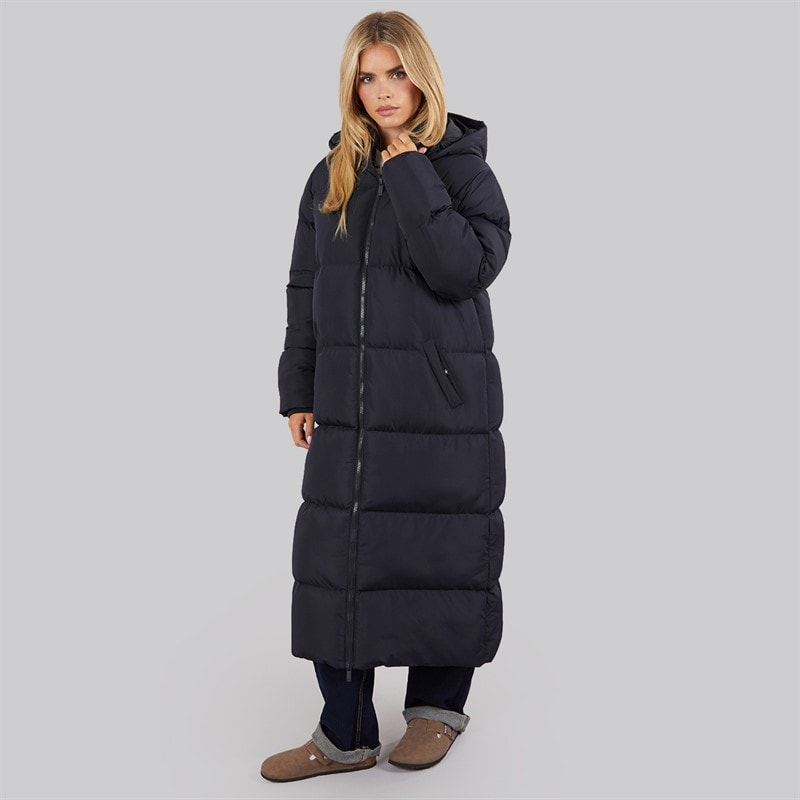 Damen - Row Langer Wattierter Mantel Midnight - Bild 3