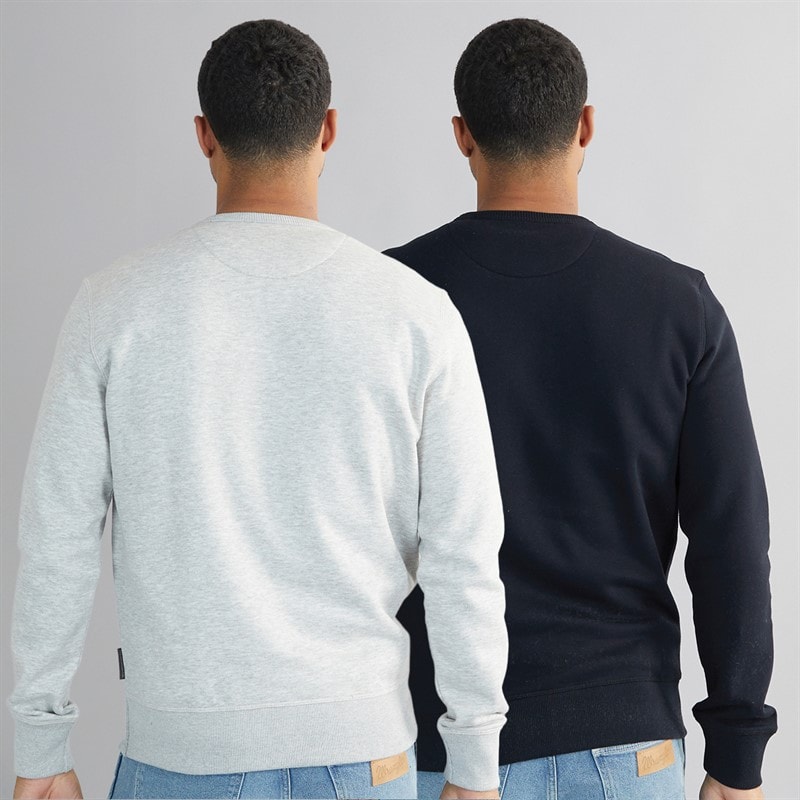Herren - FC Crew Sweatshirts Zwei-Pack Multi 3 - Marine/Hellgrau Meliert - Bild 2