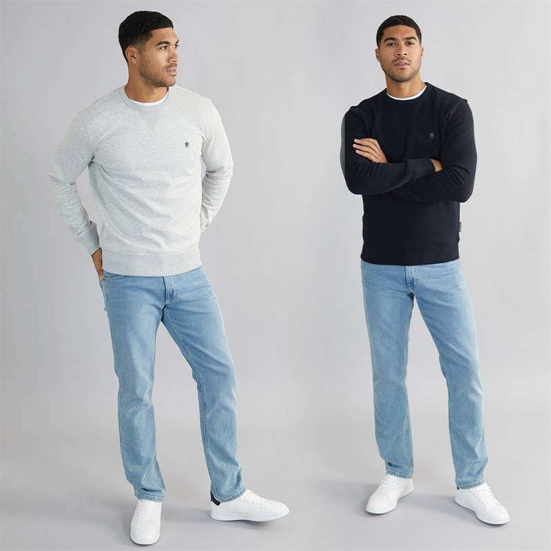 Herren - FC Crew Sweatshirts Zwei-Pack Multi 3 - Marine/Hellgrau Meliert - Bild 3