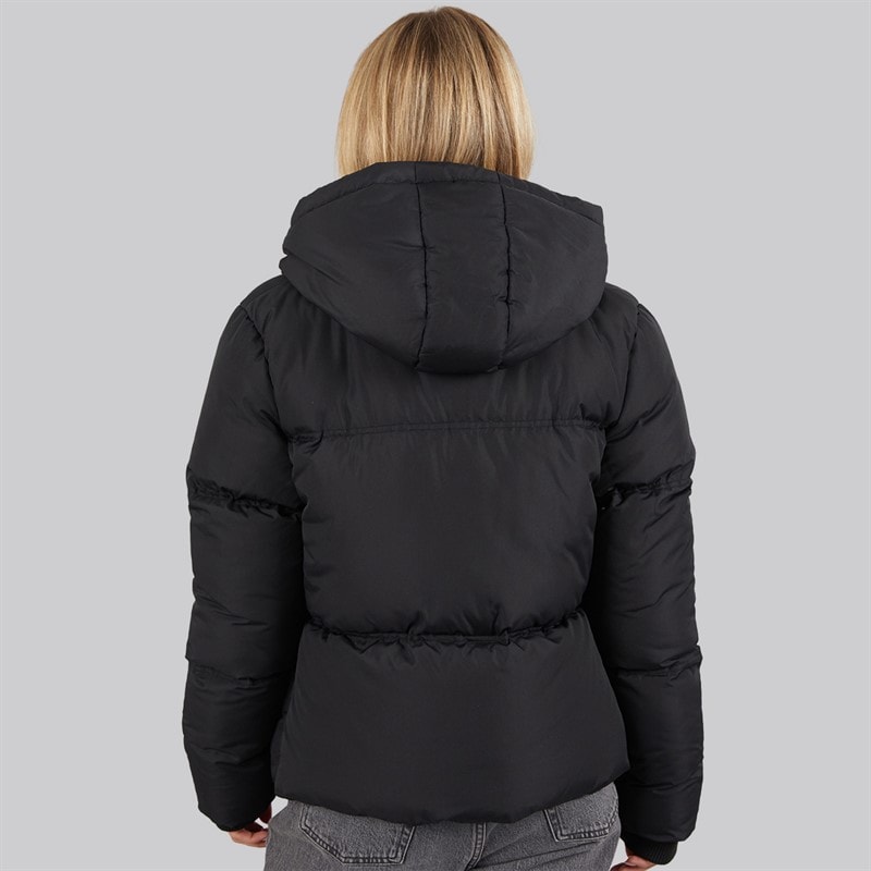 Manteau court matelassé de rameuse femmes Noir - Image 2