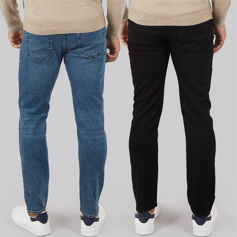 Heren fcuk slim fit jeans twee pack BLKO1/IND23 - Afbeelding 2