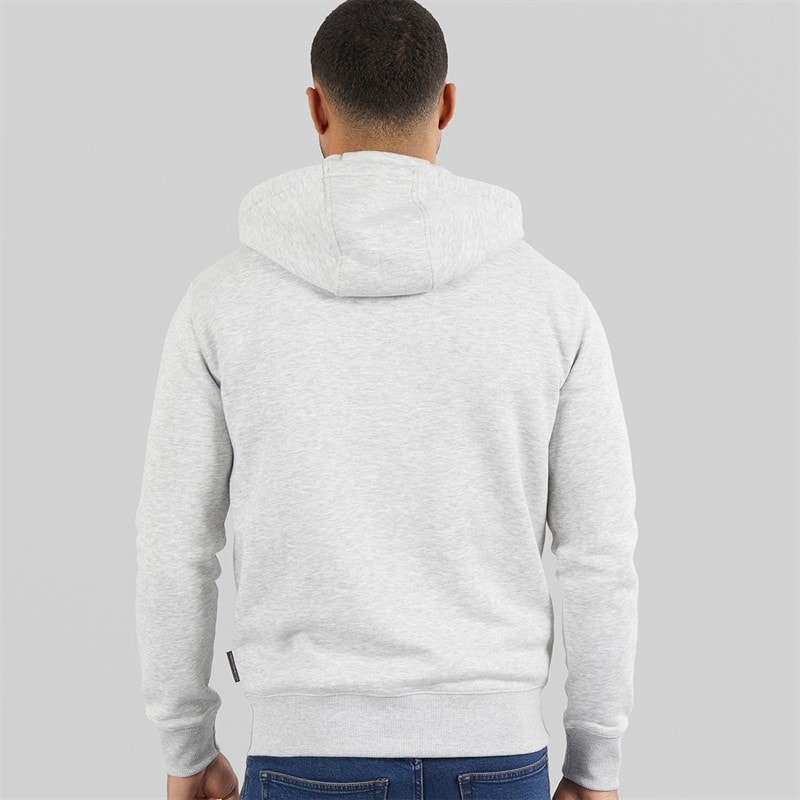 Mężczyźni bluza z kapturem FC Hellgrau Melange/Marine – zdjęcie  2