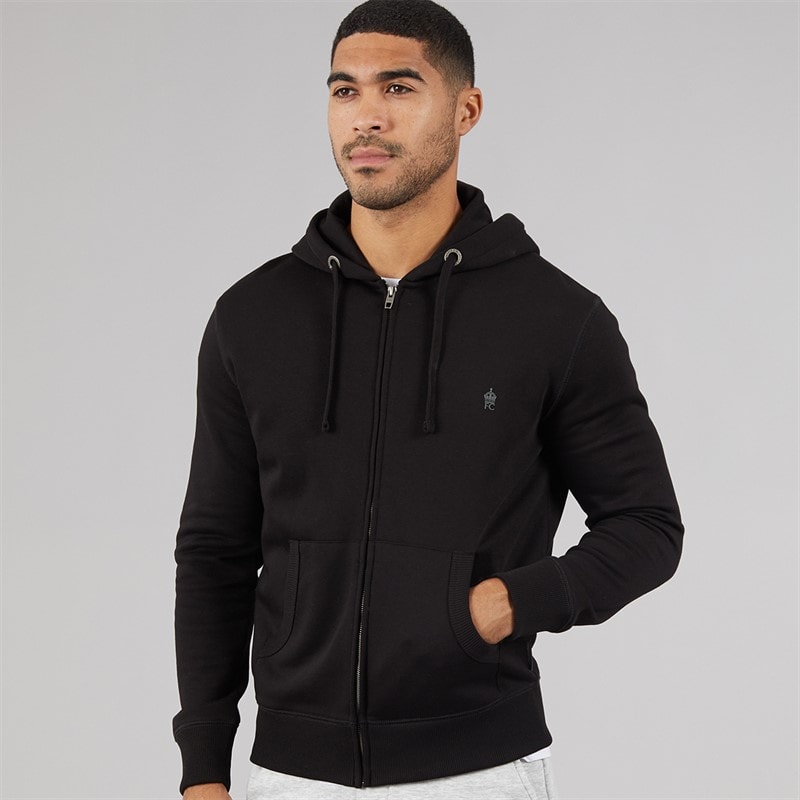 Heren fc zip hoodie Zwart/Gunmetal - Afbeelding 3