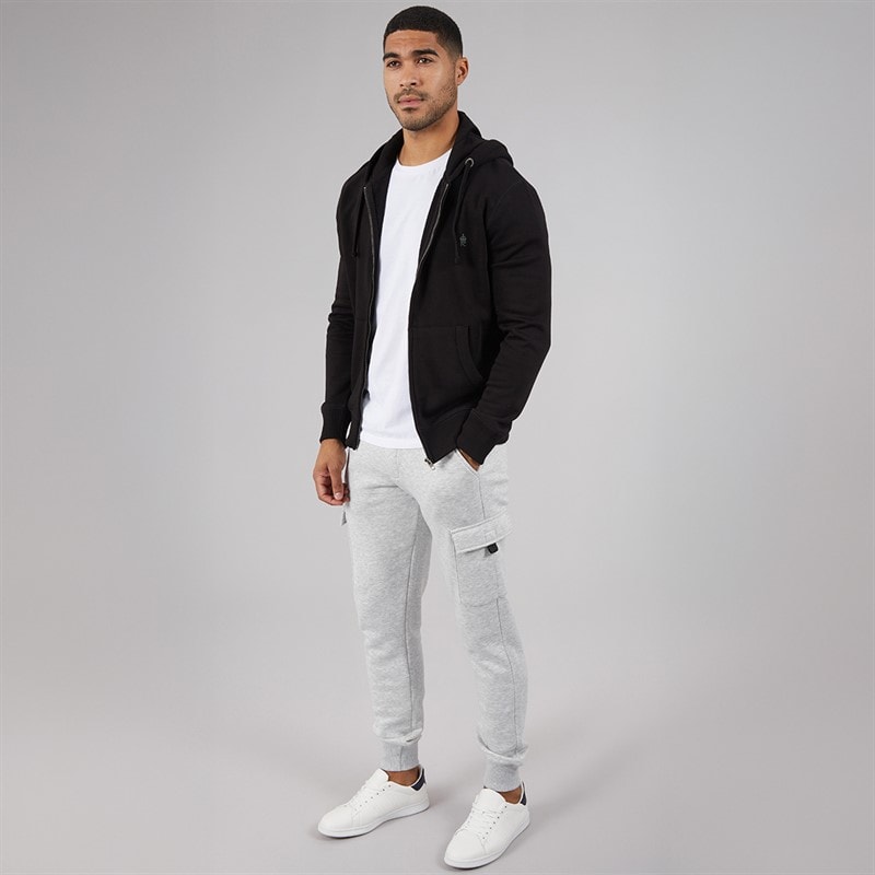 Heren fc zip hoodie Zwart/Gunmetal - Afbeelding 4