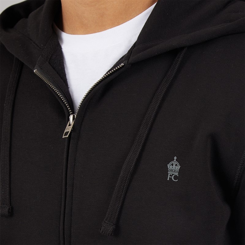 Heren fc zip hoodie Zwart/Gunmetal - Afbeelding 5