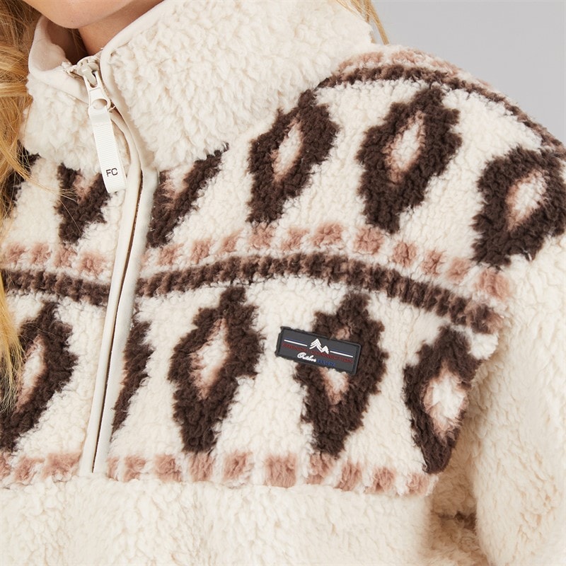 Dames borg fairisle zip fleece Oatmeal - Afbeelding 5