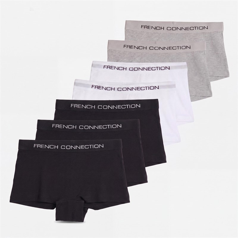 French Connection Dames seven pack shorty slips - Multi 1