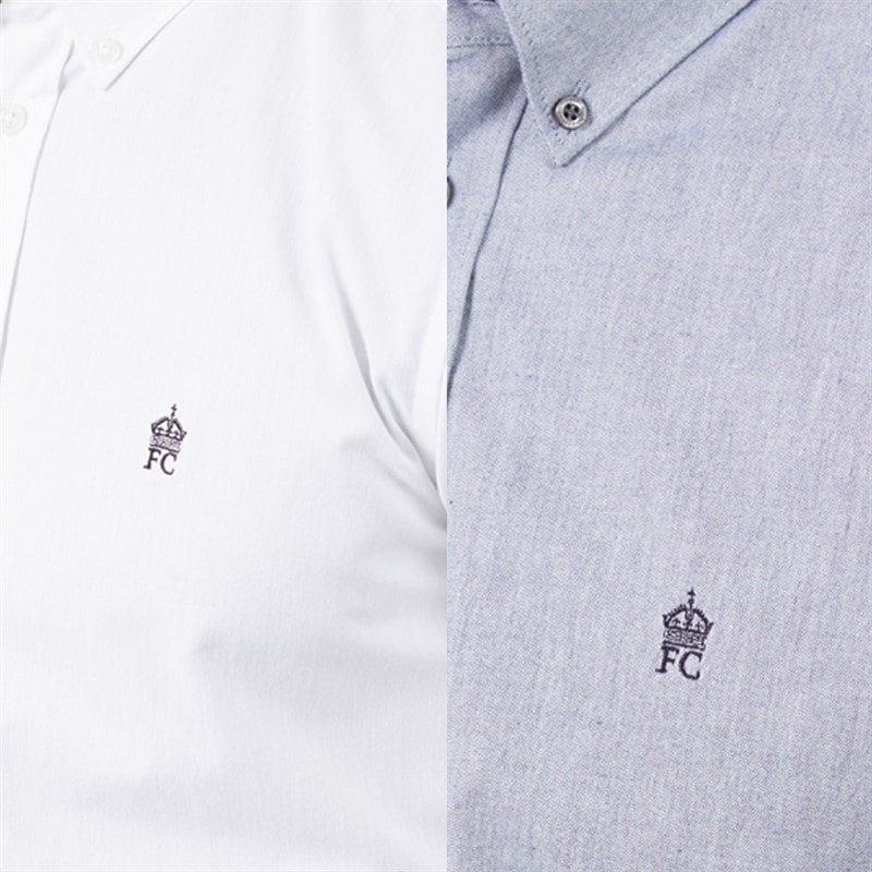 Chemises oxford lot de deux hommes Blanc/Marine - Image 3