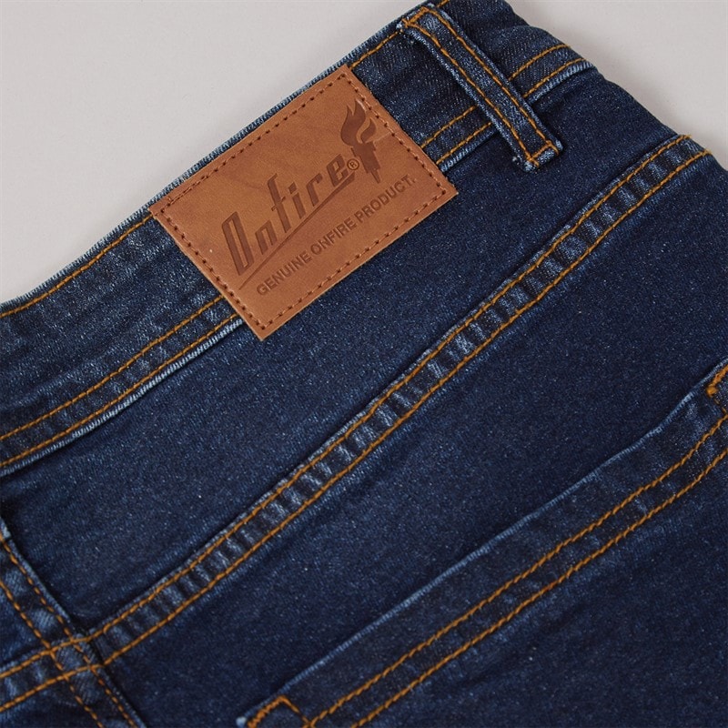 Mężczyźni jeansy denim o prostym, luźnym kroju Lonan Dark Wash – zdjęcie  3