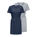 Dames twee stuks jersey jurken Navy Blazer
