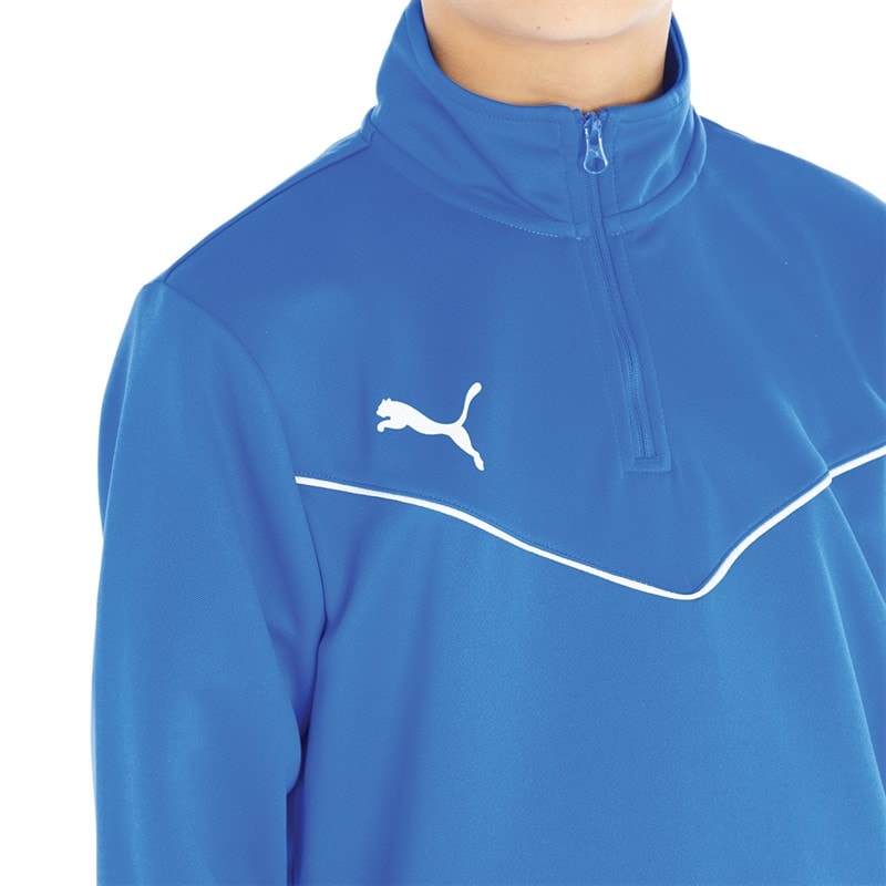 Jongens teamRISE trainings top met 1/4 rits Electric Blue Lemonade - Afbeelding 3
