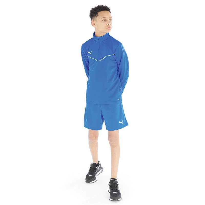 Jongens teamRISE trainings top met 1/4 rits Electric Blue Lemonade - Afbeelding 4