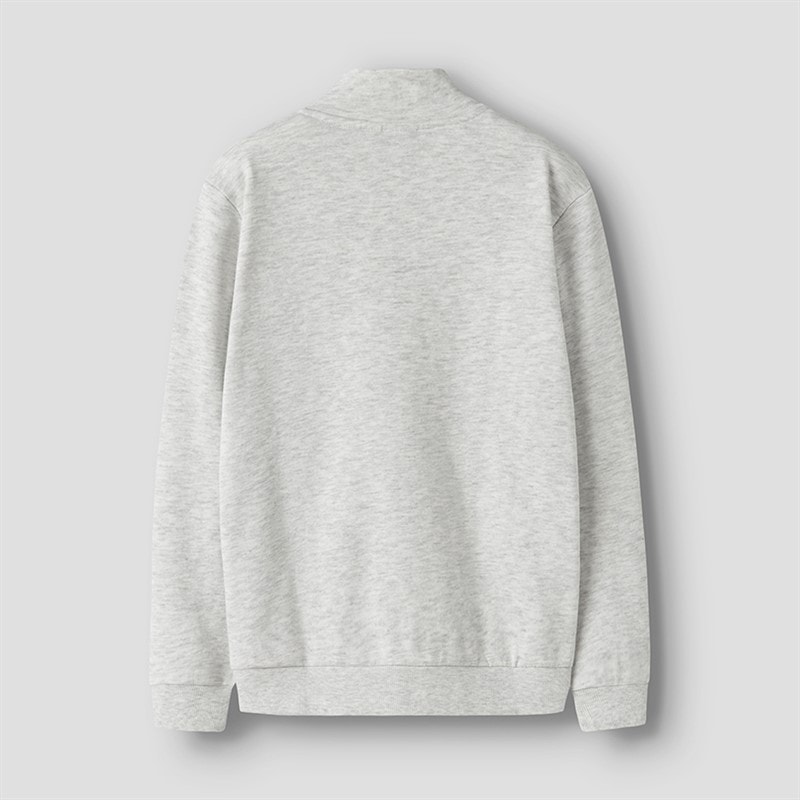 Sweat-shirt Nizu à demi-fermeture éclair garçons Gris clair Melange - Image 2