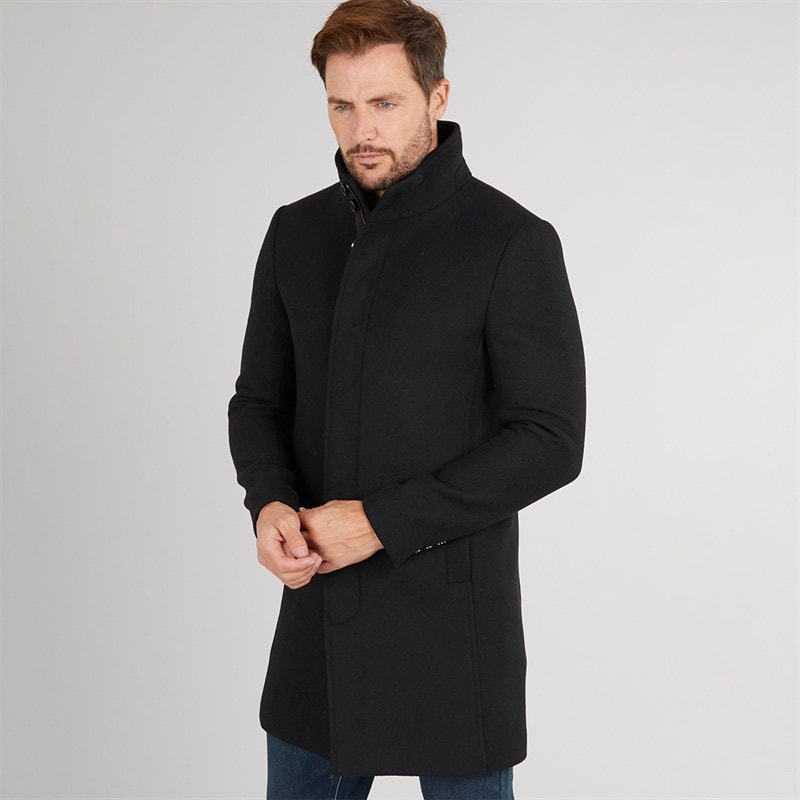 Heren premium jas met funnel neck Zwart - Afbeelding 5