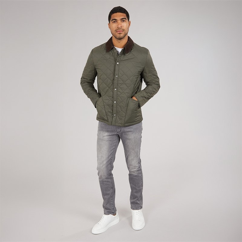Manteau matelassé mi-lourd hommes Olive - Image 4