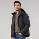 Herren - Corvo Wasserdichte Kapuzen-Shelljacke Schwarz