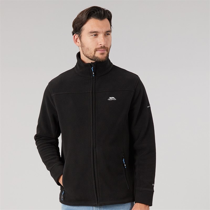Heren bernal fleecejack met ritssluiting Zwart - Afbeelding 3