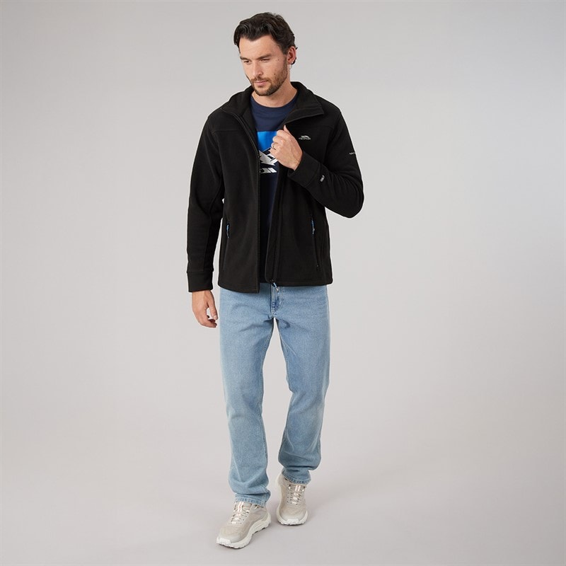 Heren bernal fleecejack met ritssluiting Zwart - Afbeelding 4