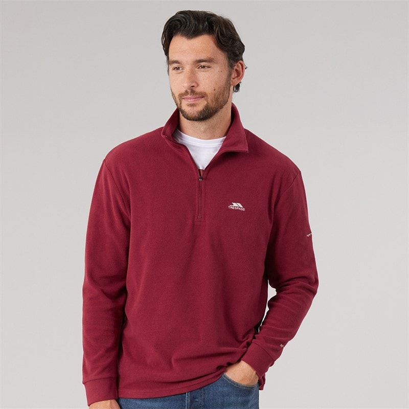 Micro-polaire Masonville zippé 1/2 hommes Merlot - Image 1