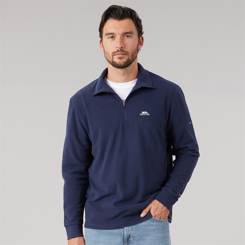 Micro-polaire Masonville zippé 1/2 hommes Marine - Image 1