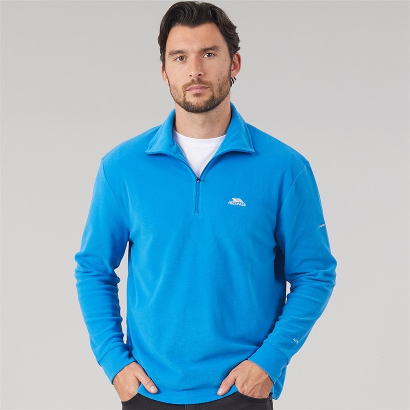 Trespass Micro-polaire Masonville zippé 1/2 hommes - Bleu
