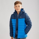Junior Jongens oskar gewatteerde capuchonjas Navy/Blauw