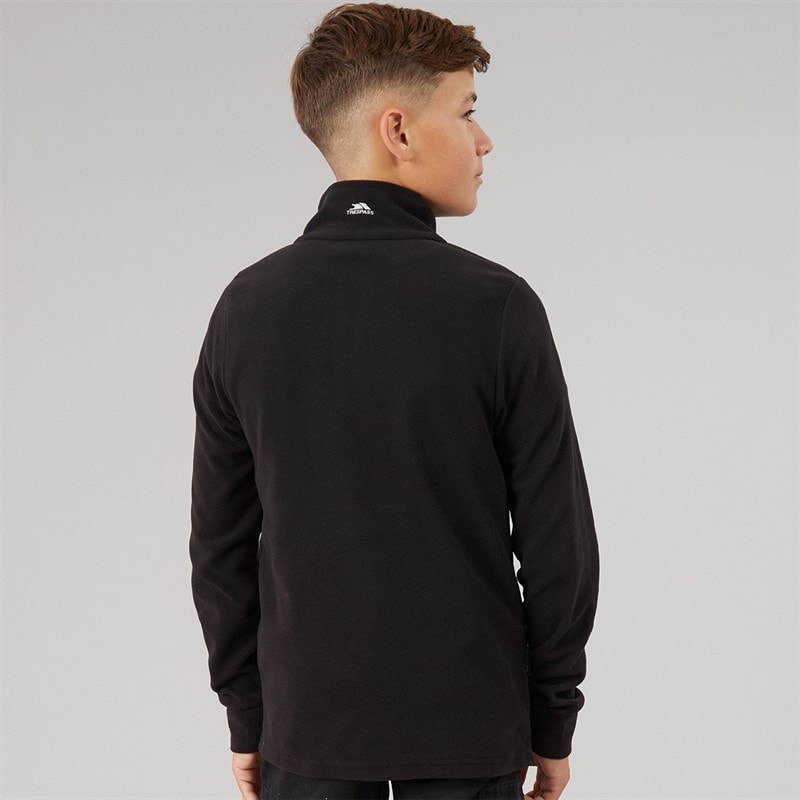 Trespass Micro-polaire Masonville zippée 1/2 junior garçons - Noir - Image 2
