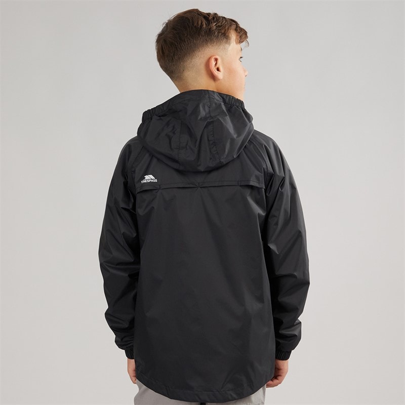 Trespass Jungen - Qikpac Wasserdichte Jacke - Schwarz - Bild 2
