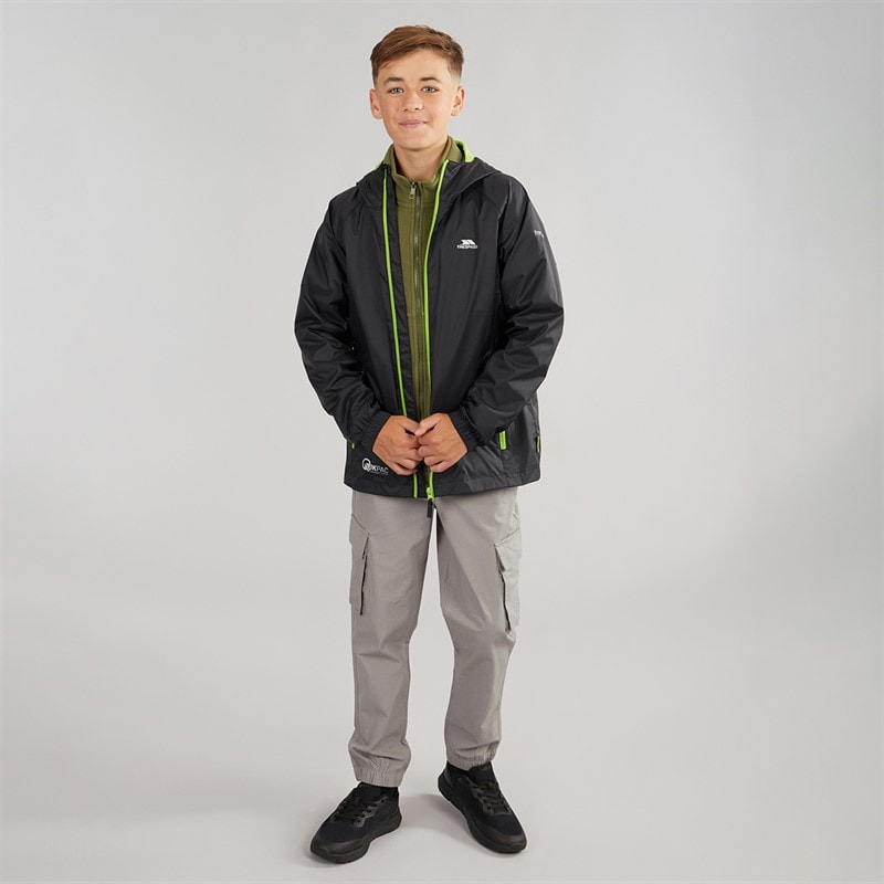 Trespass Jungen - Qikpac Wasserdichte Jacke - Schwarz - Bild 4