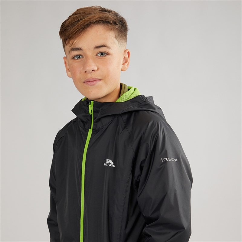 Trespass Jungen - Qikpac Wasserdichte Jacke - Schwarz - Bild 5