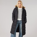 Manteau matelassé à capuche Audrey imperméable femmes Noir