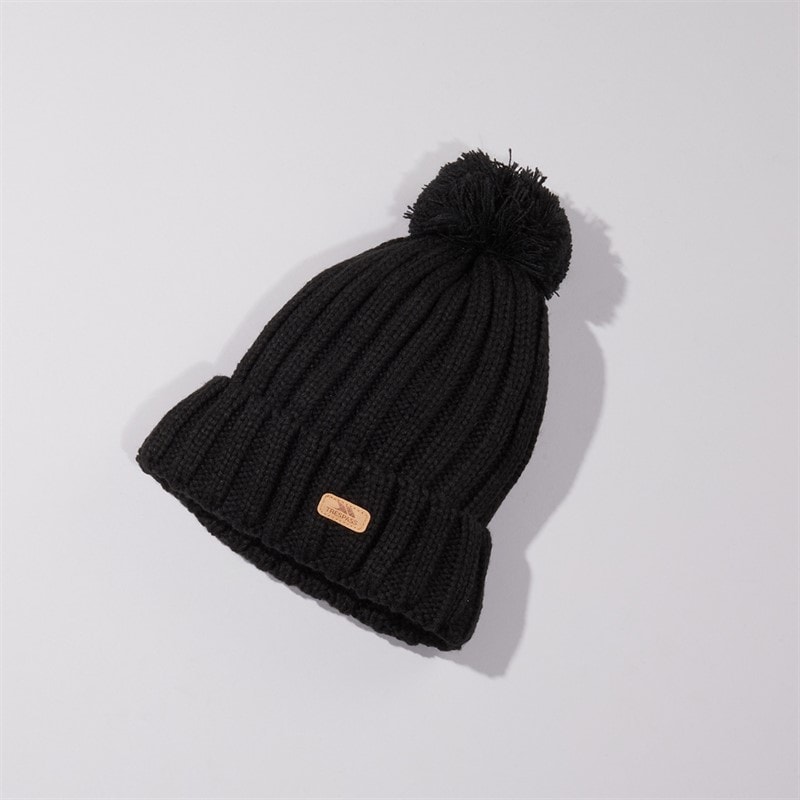 Trespass Bonnet à pompon tricoté épine hommes - Noir - Image 1