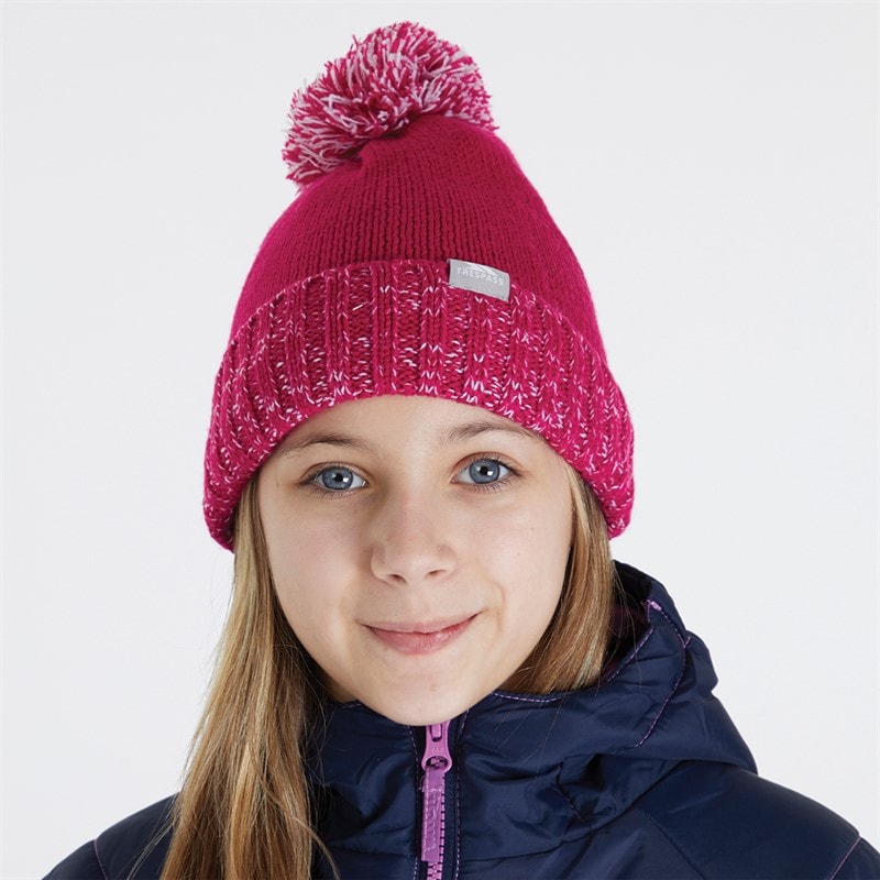 Trespass Meisjes nefti gebreide bobbelmuts - Pink Lady - Afbeelding 2