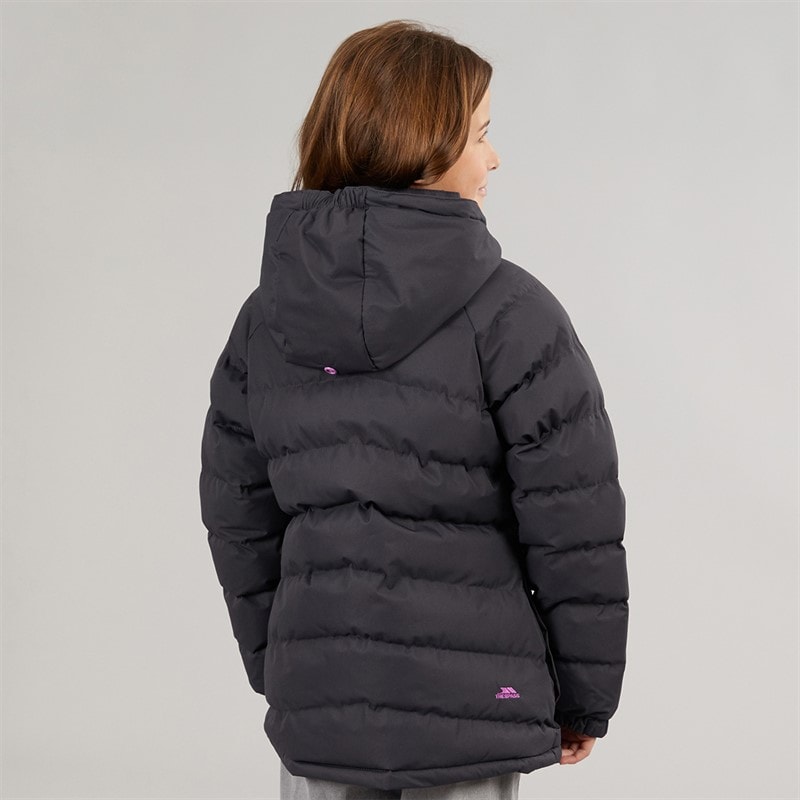 Trespass Veste matelassée imperméable à capuche amira filles - Gris foncé - Image 2