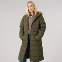 Manteau matelassé à capuche Audrey imperméable femmes Dark Vine