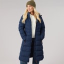 Manteau matelassé à capuche Audrey imperméable femmes Marine