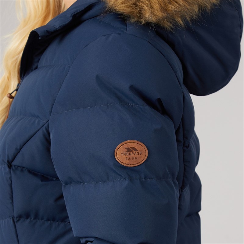 Manteau matelassé à capuche Audrey imperméable femmes Marine - Image 5