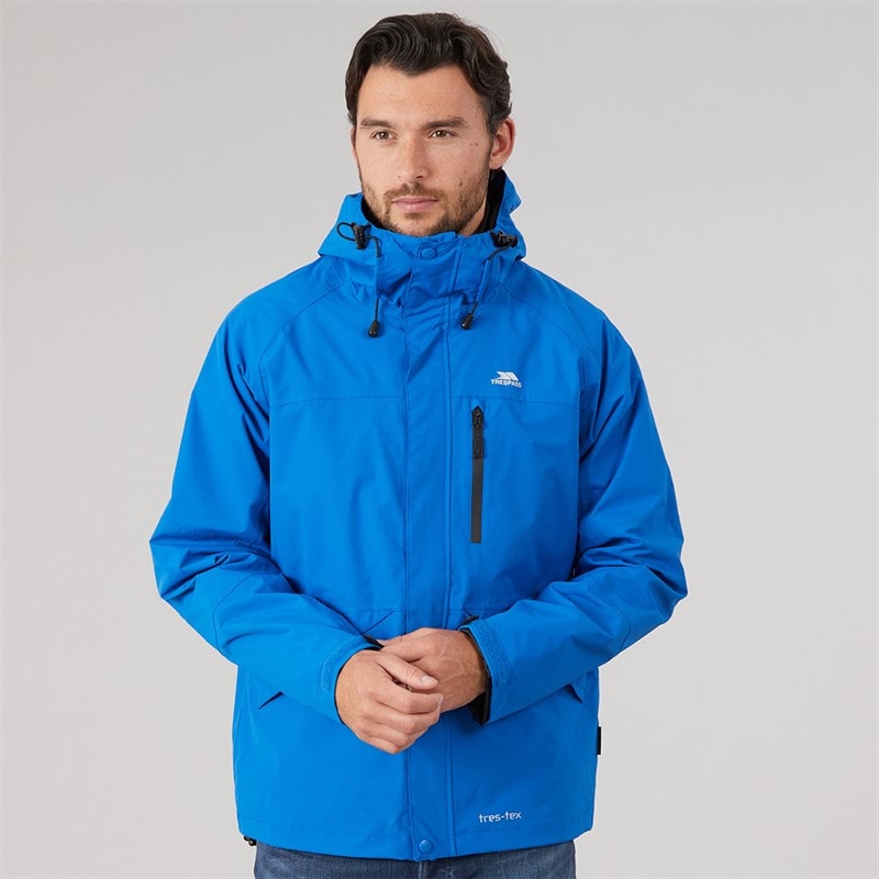 Herren - Corvo Wasserdichte Kapuzen-Shelljacke Blau - Bild 3