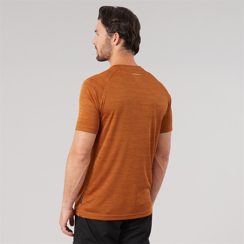 Herren - Leecana Tech T-Shirt Burnt Orange Marl - Bild 2