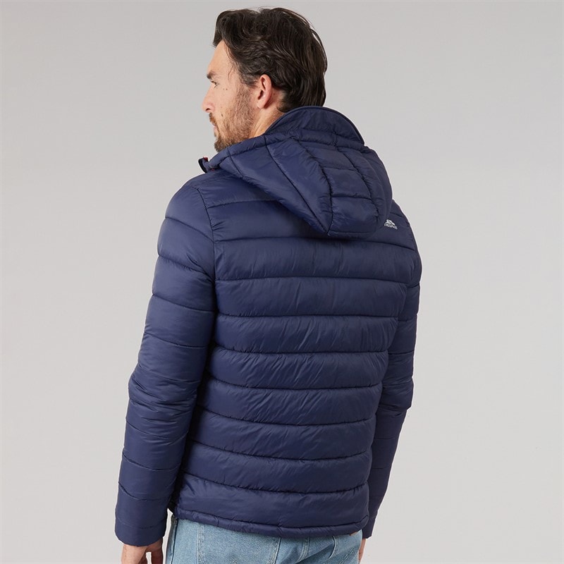 Heren mikail micro gewatteerde jas met capuchon Navy - Afbeelding 2