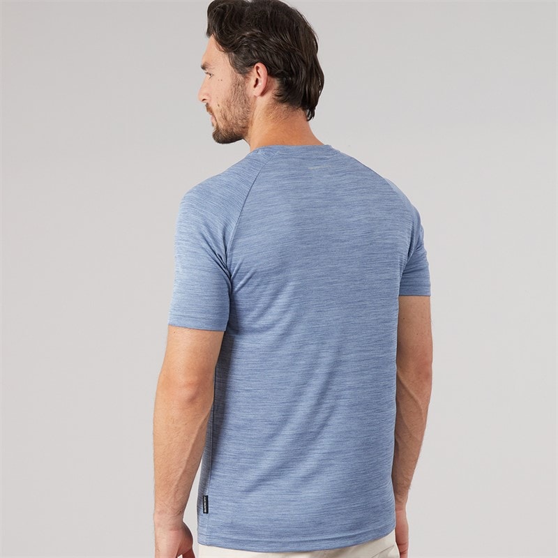 Herren - Leecana Tech T-Shirt Denim Blue Marl - Bild 2