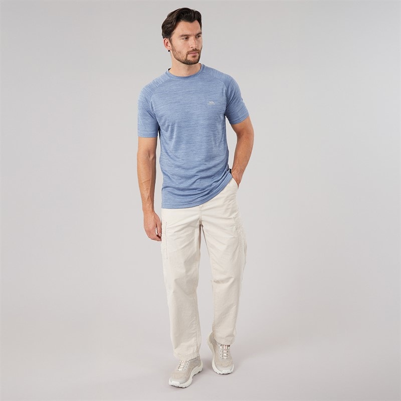 Herren - Leecana Tech T-Shirt Denim Blue Marl - Bild 4