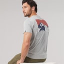 Mężczyźni t-shirt Svensson z logo na plecach Szary