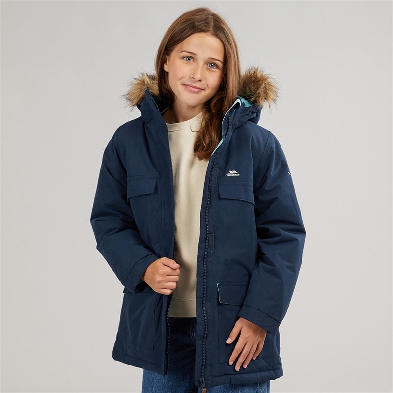 Trespass Parka isolée et imperméable filles - Marine