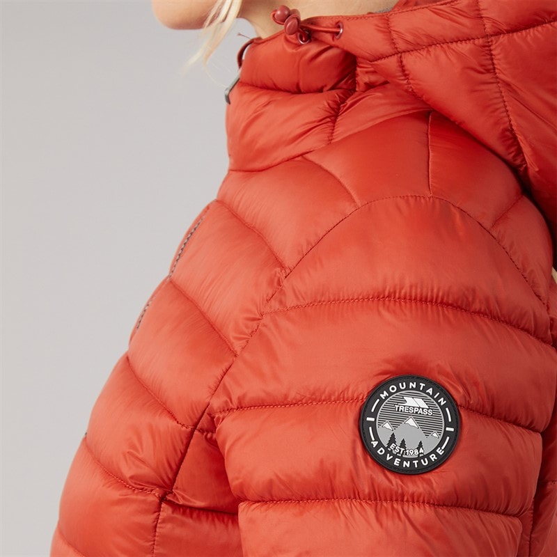 Damen - Briarlea Wattierter Kapuzenmantel Langmantel Burnt Orange - Bild 5