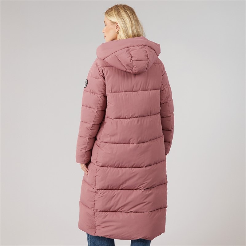 Damen - Therese Wasserdichte Wattierte Lange Jacke Faded Rose - Bild 2