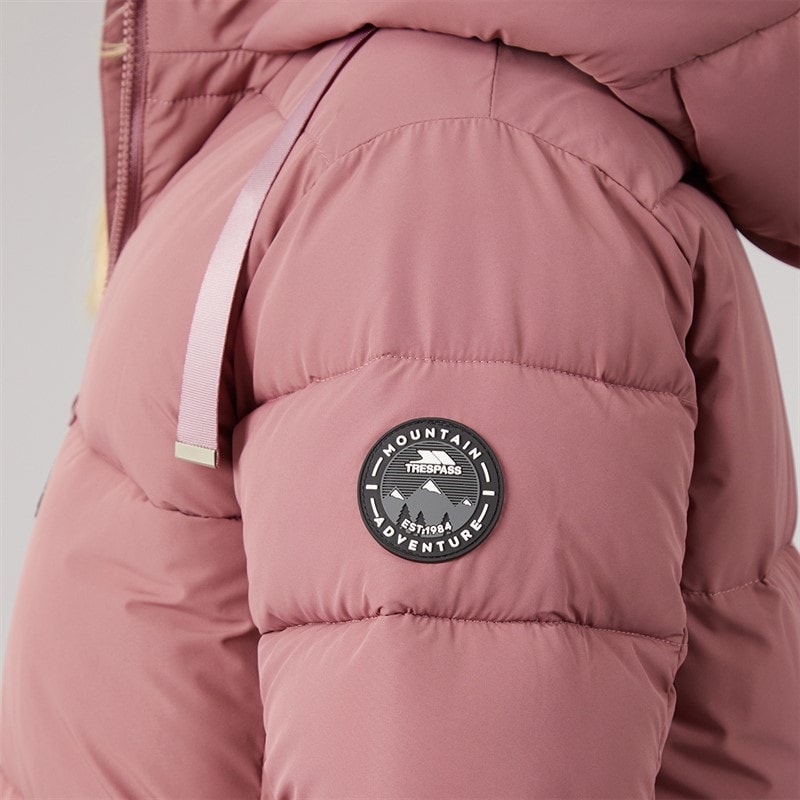 Damen - Therese Wasserdichte Wattierte Lange Jacke Faded Rose - Bild 5
