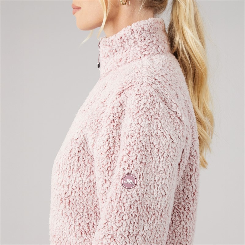 Polaire à fermeture éclair intégrale plume femmes Faded Rose - Image 5