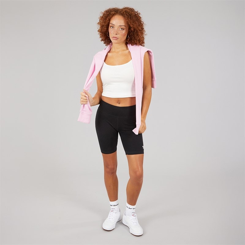 Damen - Reebok Identity Enganliegende Shorts mit Kleinem Logo Schwarz - Bild 4