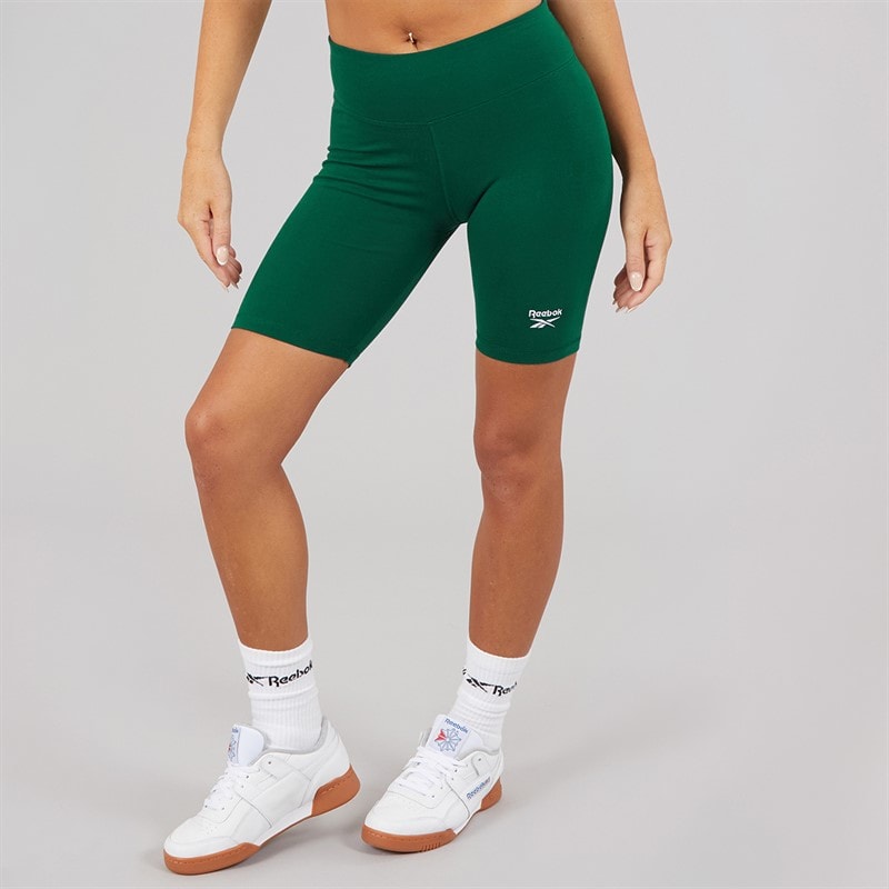 Damen - Reebok Identity Enganliegende Shorts mit Kleinem Logo Collegiate Green - Bild 3
